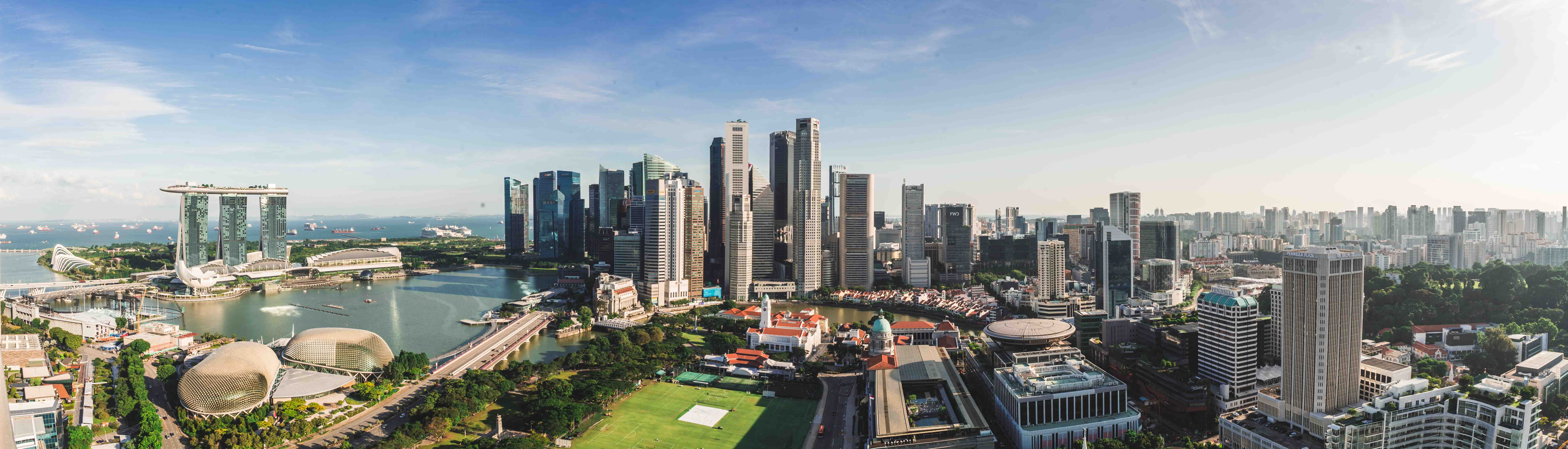 Panorama of Singaporean city centre